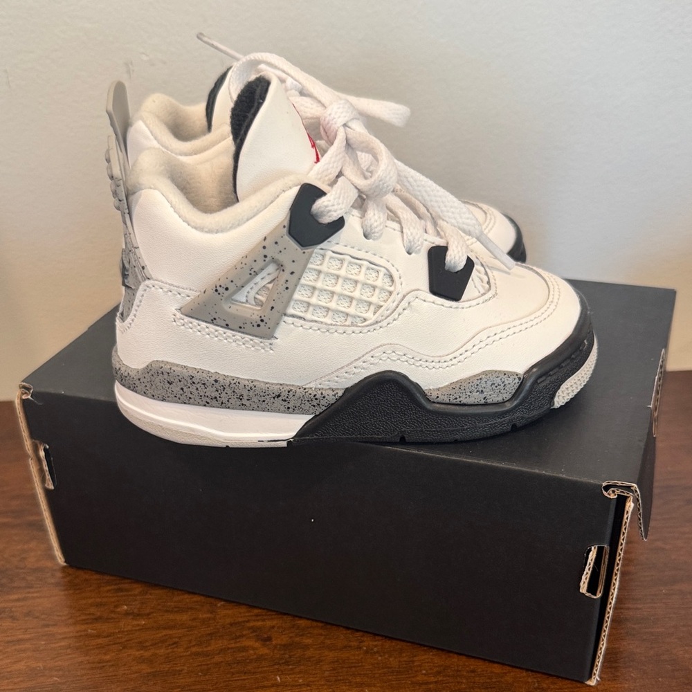 Jordan Kids White and Black Sneakers